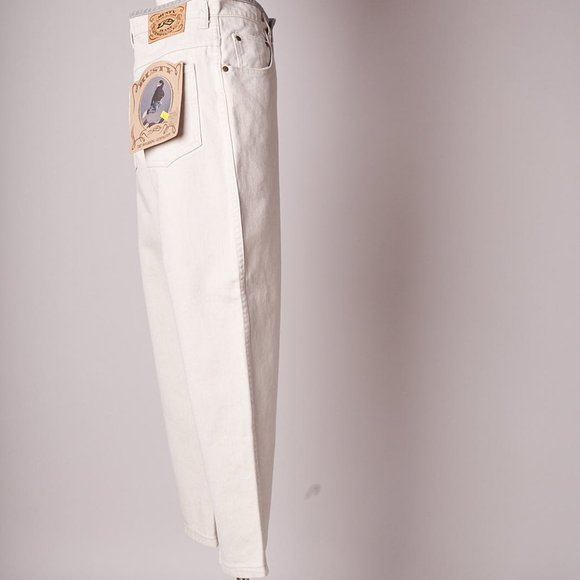 1990s White and Gray Rusty Surf Skate Jeans